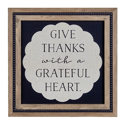 Grateful Heart Framed Wall Plaque