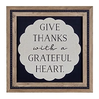 Grateful Heart Framed Wall Plaque