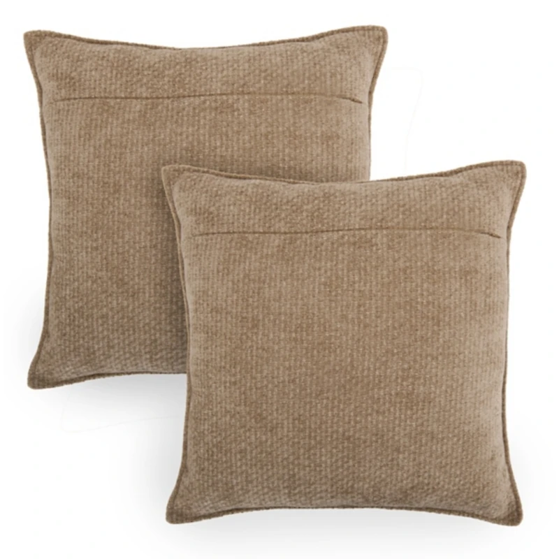 Solid Taupe Havana Pillows, Set of 2