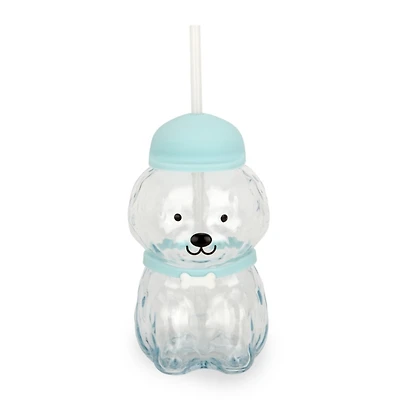 Teddy Doodle Shaped Glass Tumbler