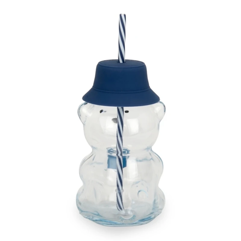 Reading Bear Shaped Glass Tumbler