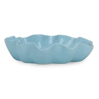 Large Blue Wavy Decorative Bowl