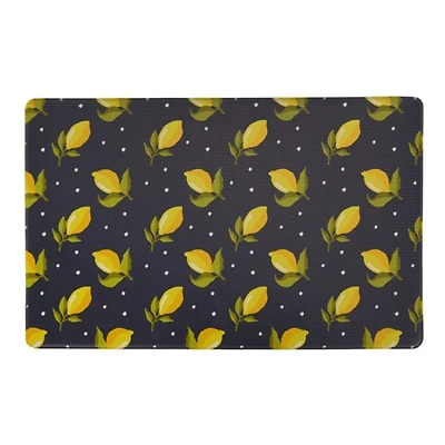 Navy Lemon Kitchen Mat