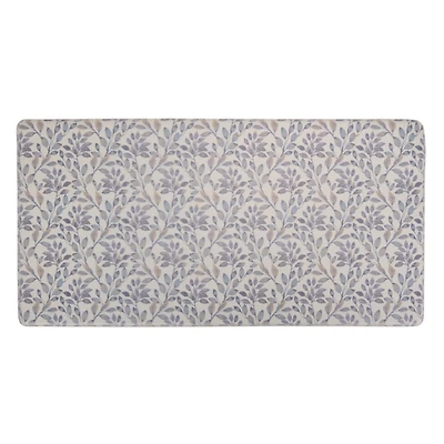 Blue and White Vines Kitchen Mat