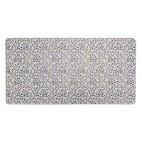 Blue and White Vines Kitchen Mat