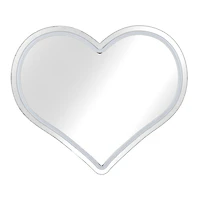 Pink LED Heart Shaped Wall Mirror