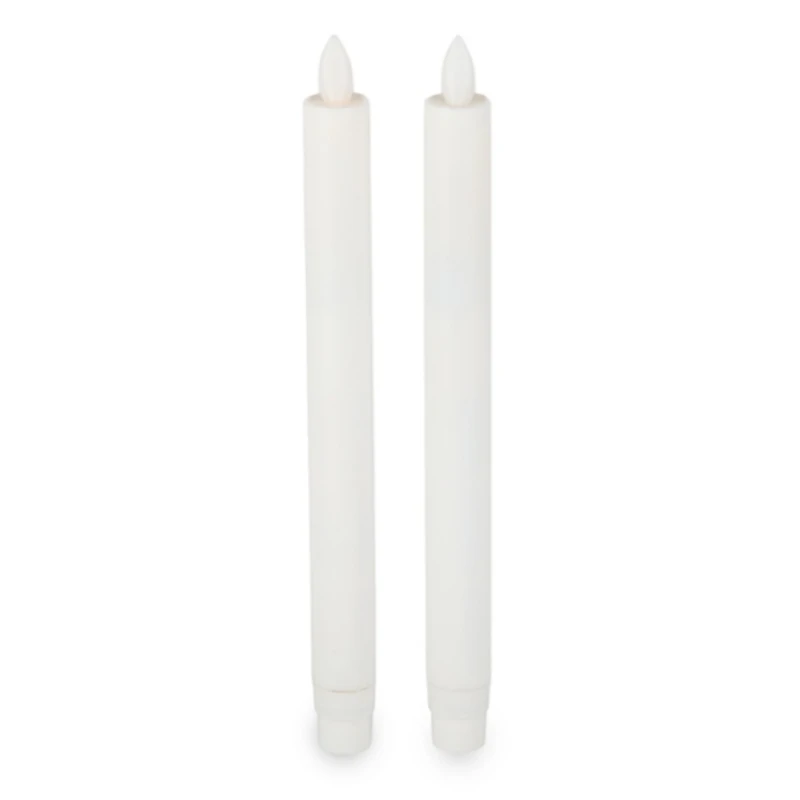 Mikasa White LED Taper Candles, Set of 2