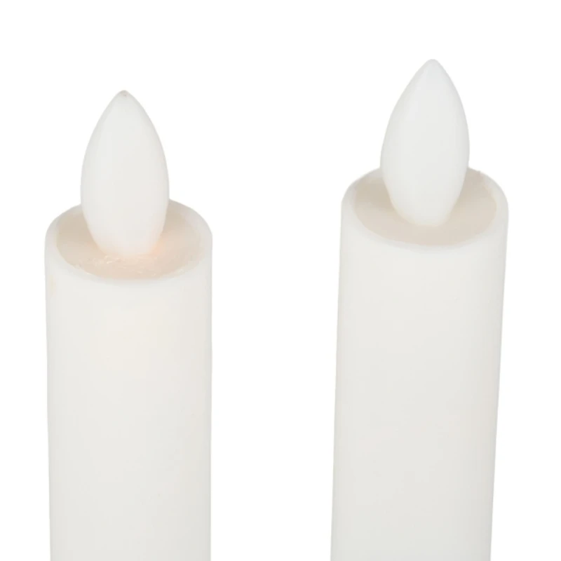 Mikasa White LED Taper Candles, Set of 2
