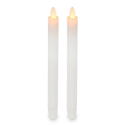 Mikasa White LED Taper Candles, Set of 2