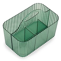 Green Fluted Divided Shower Caddy