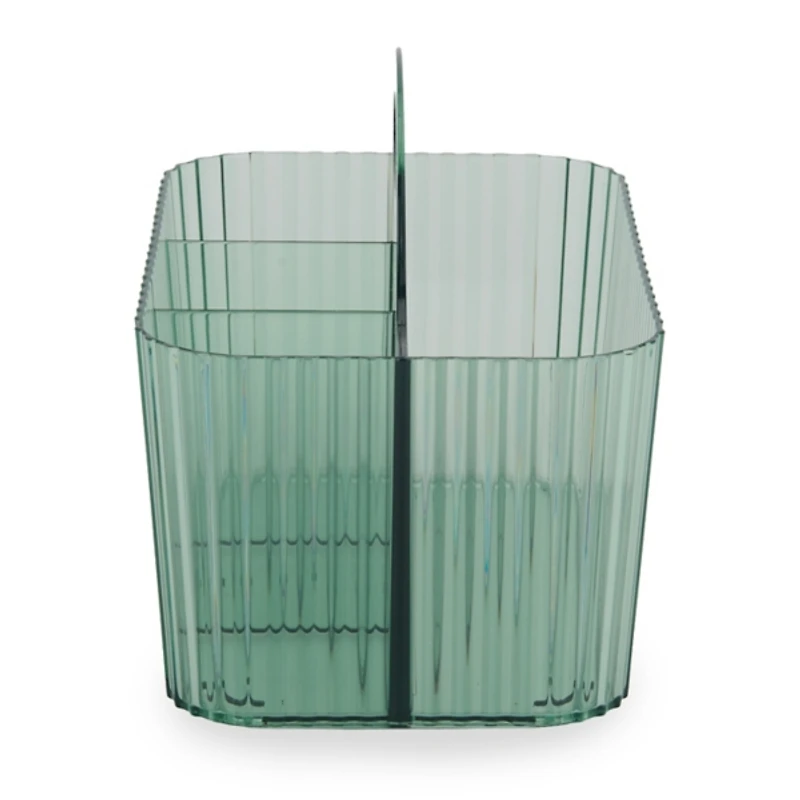 Green Fluted Divided Shower Caddy