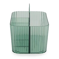 Green Fluted Divided Shower Caddy