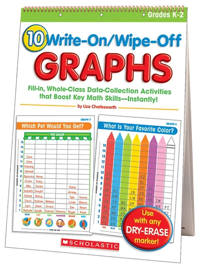10 Write-On/Wipe-Off Graphs Flip Chart