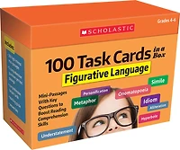 100 Task Cards in a Box: Figurative Language : Mini-Passages With Key Questions to Boost Reading Comprehension Skills