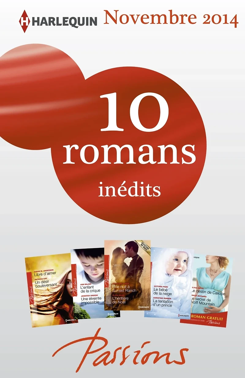 10 romans Passions inédits + 1 gratuit (n°500 à 504 - novembre 2014)