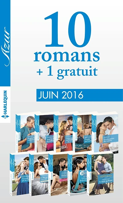 10 romans Azur + 1 gratuit (n°3715 à 3724 - Juin 2016)