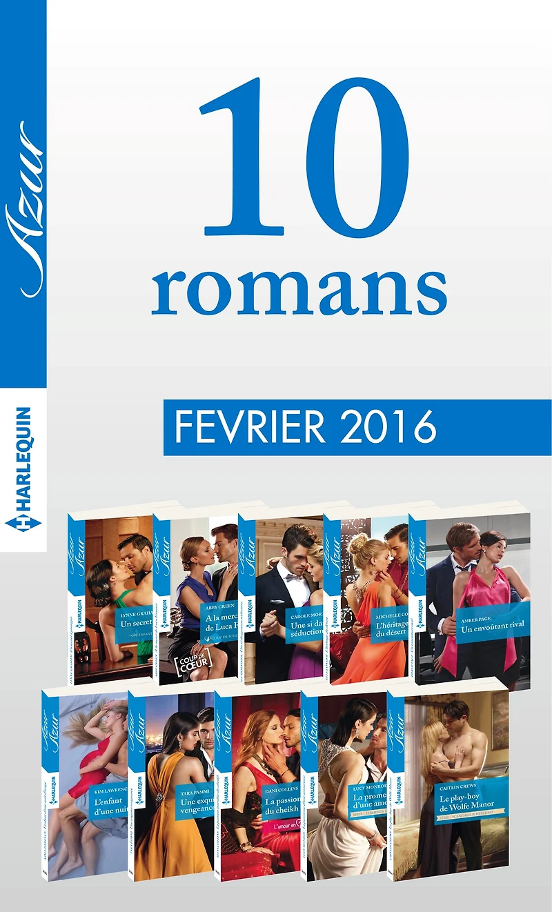 10 romans Azur (no3675 à 3684 - Février 2016)