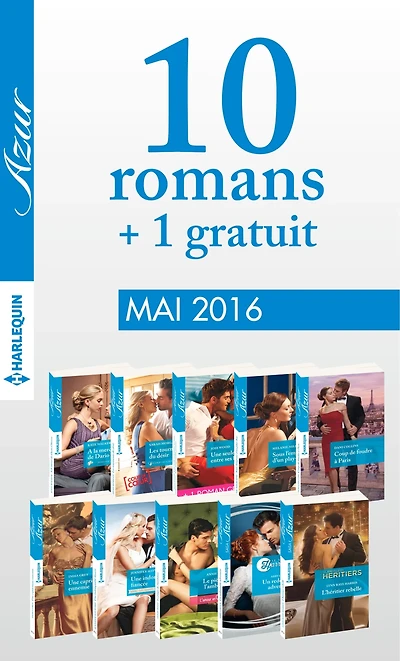 10 romans Azur + 1 gratuit (n°3705 à 3714 - Mai 2016)