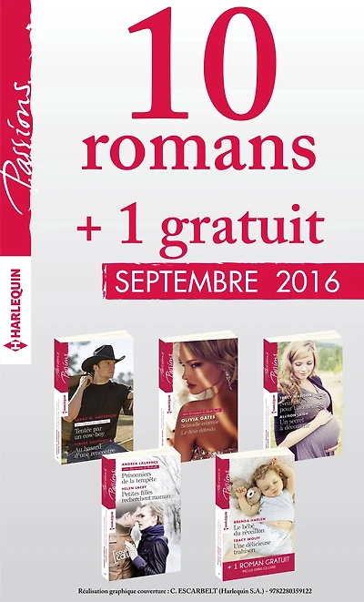 10 romans Passions + 1 gratuit (no615 à 619 - Septembre 2016)