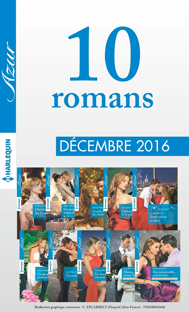 10 romans Azur (no3775 à 3784 - Décembre 2016)