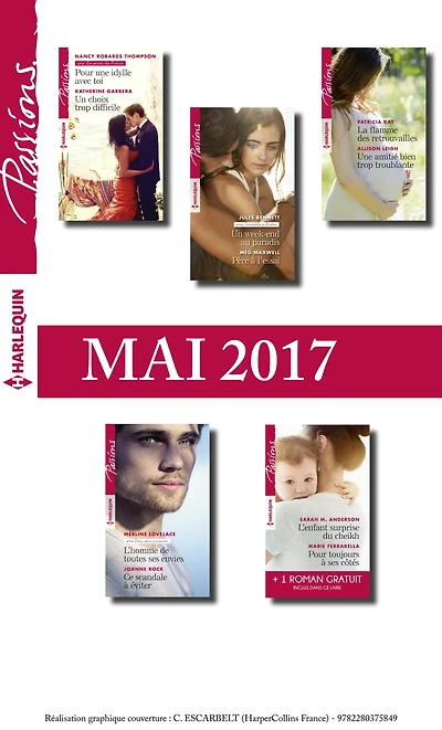 10 romans Passions + 1 gratuit (n°655 à 659 - Mai 2017)
