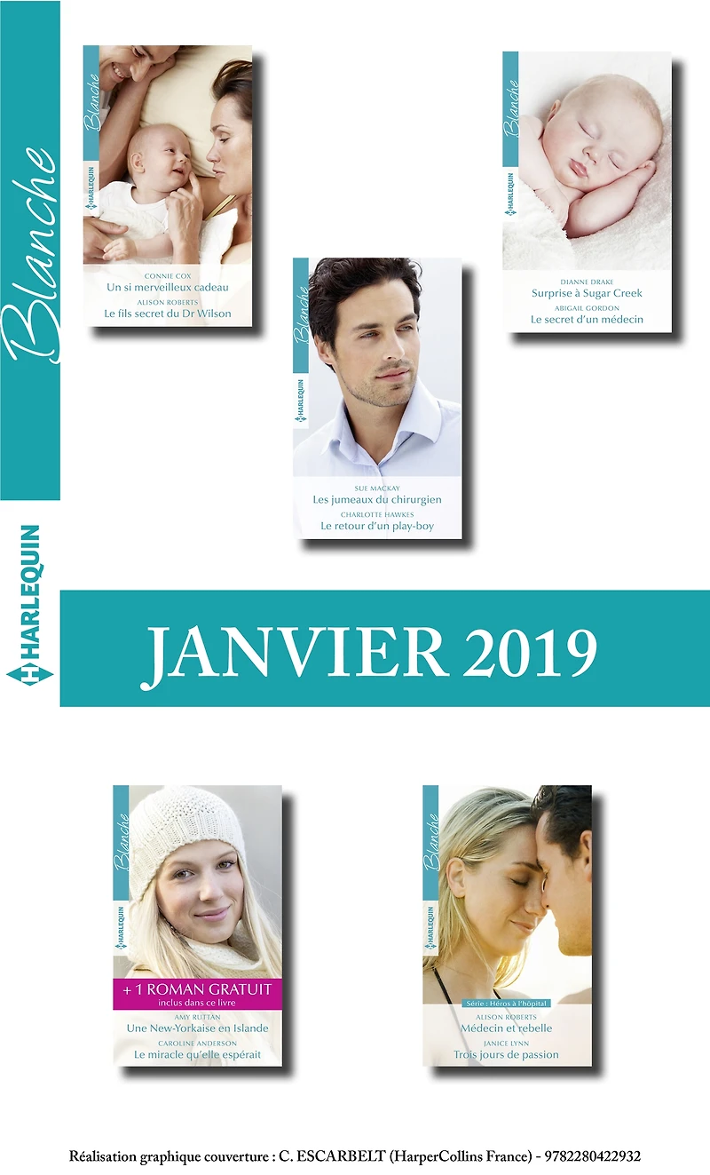 10 romans Blanche + 1 gratuit (n°1406 à 1410 - Janvier 2019)