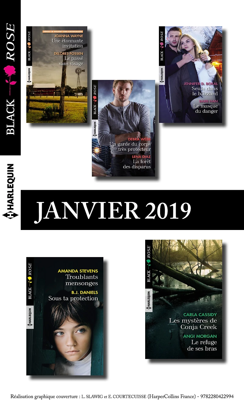 10 romans Black Rose (n°514 à 518 - Janvier 2019)