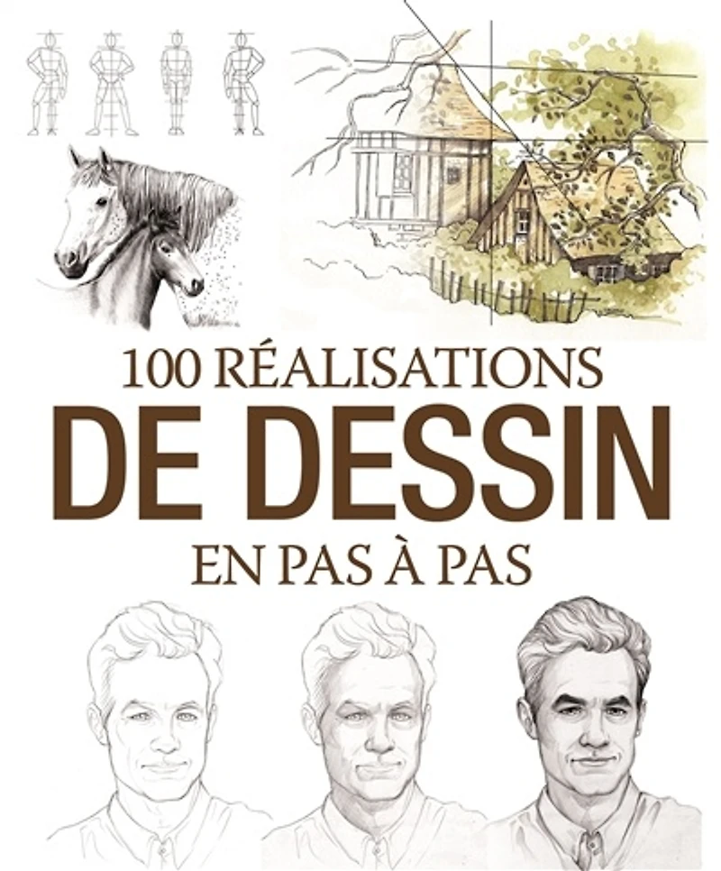 100 réalisations de dessin en pas à pas
