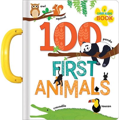100 First Words Book: Baby’s First Animal Board Book with Handle | Early Learning Vocabulary for Toddlers Ages 1-3