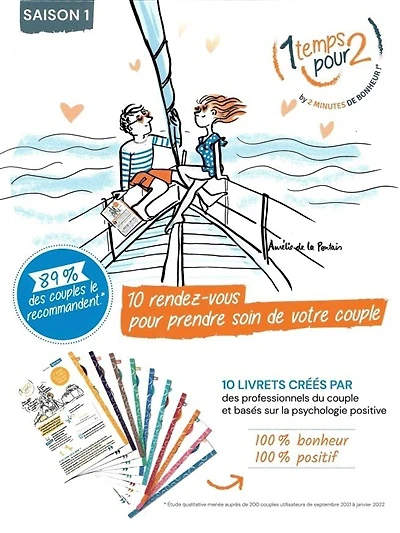 1 temps pour 2 : by 2 minutes de bonheur ! - 10 rendez-vous pour prendre soin de votre couple T.1