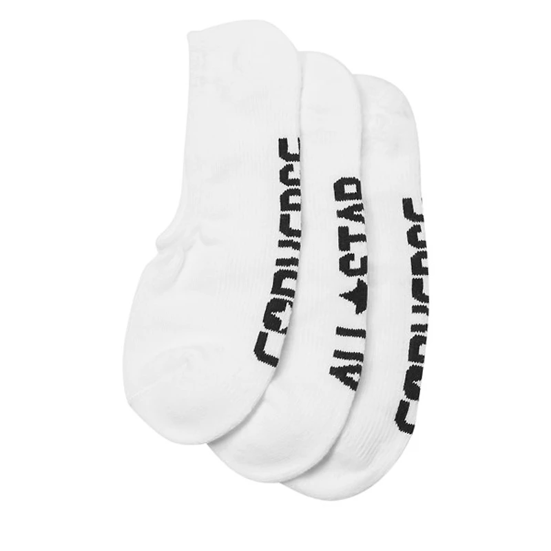 Converse 3-Pack Made For Chuck All Star Socks in White, Textile