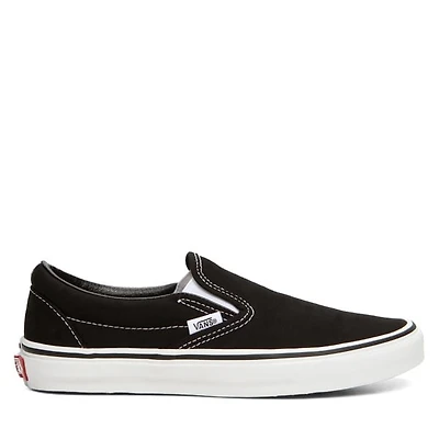 Vans Classic Slip-Ons Black / Misc, Womens Mens Leather