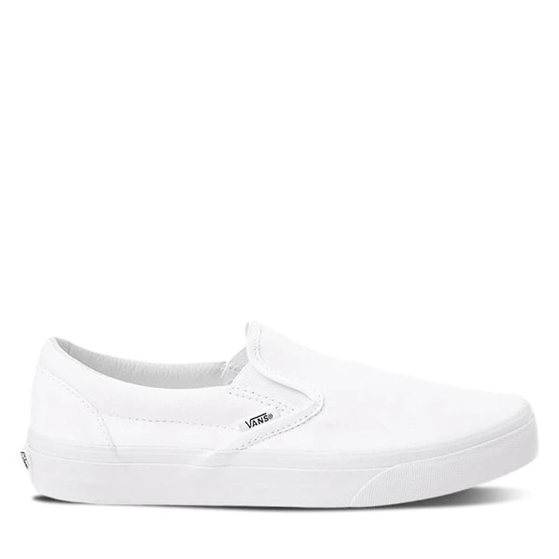 Vans Classic Slip-Ons White, Womens / Mens Leather