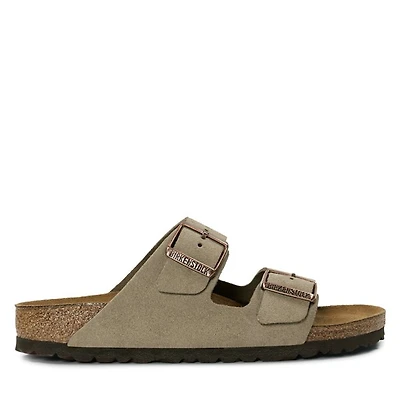 Birkenstock Women's Arizona Soft Footbed Sandals Taupe, / EU Suede