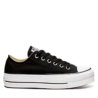 Converse Women's Lift Low Top Platform Sneakers Black Misc, Canvas