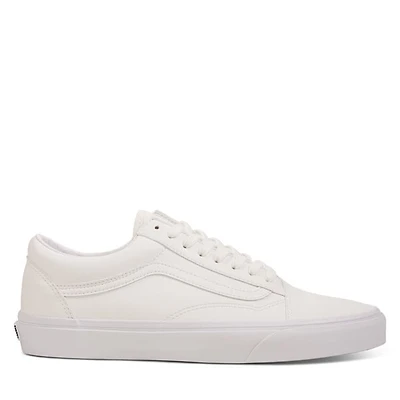 Vans Men's Old Skool Leather Sneakers White,