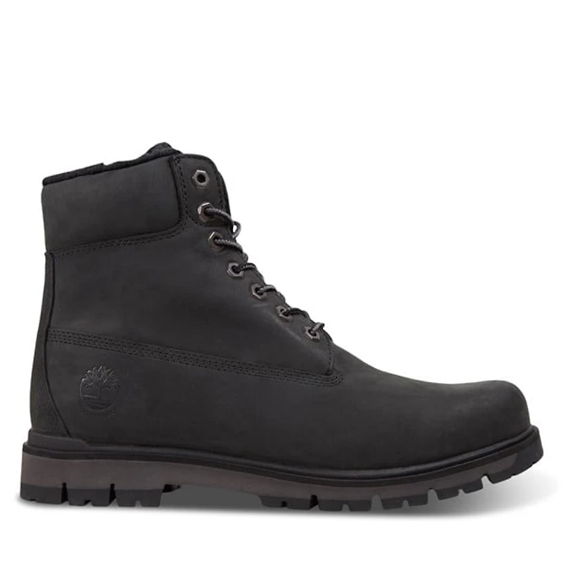 Timberland Men's 6-Inch Fur Lined Winter Waterproof Boots Black, Leather