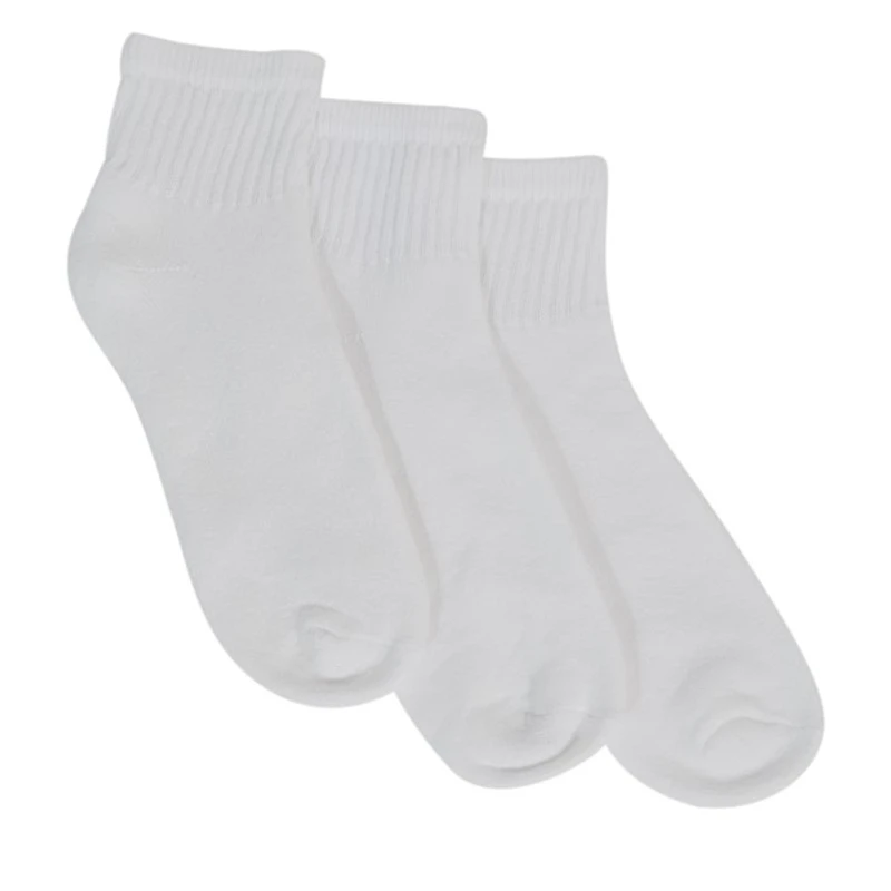 Floyd Men's Quarter Crew Socks in White, Polyester