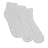 Floyd Men's Quarter Crew Socks in White, Polyester