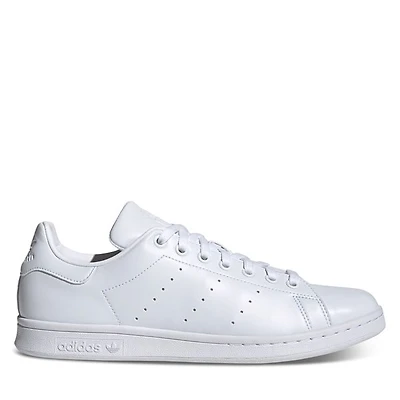 adidas Men's Stan Smith Primegreen Sneakers in All White, Size 7, Leather