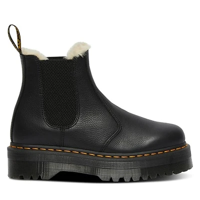 Dr. Martens Women's 2976 Quad Fur Chelsea Boots Black, Leather