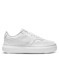 Nike Women's Court Vision Alta Sneakers White, Leather