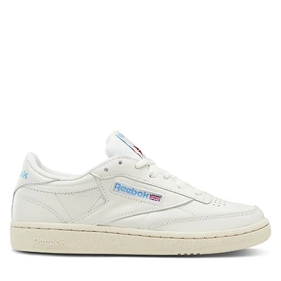 Reebok Women's Club C 85 Vintage Sneakers Chalk/Blue White, Leather