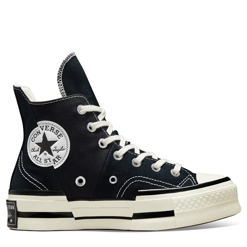 Converse Chuck 70 Plus Hi Sneakers Black White, Womens / Mens Canvas