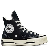 Converse Chuck 70 Plus Hi Sneakers Black White, Womens / Mens Canvas