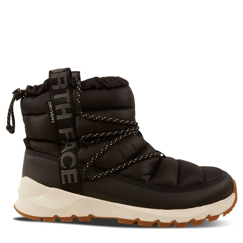 The North Face Women's ThermoBall Lace-Up Winter Waterproof Boots Black, Rubber