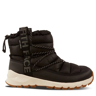 The North Face Women's ThermoBall Lace-Up Winter Waterproof Boots Black, Rubber