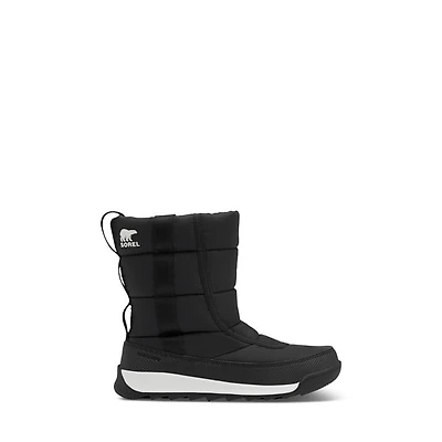 Sorel Little Kids' Whitney Puffy Mid WP Winter Waterproof Boots Black, Largeittle Kid Nylon