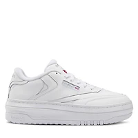 Reebok Women's Club C Extra Platform Sneakers in White, Size 10, Leather
