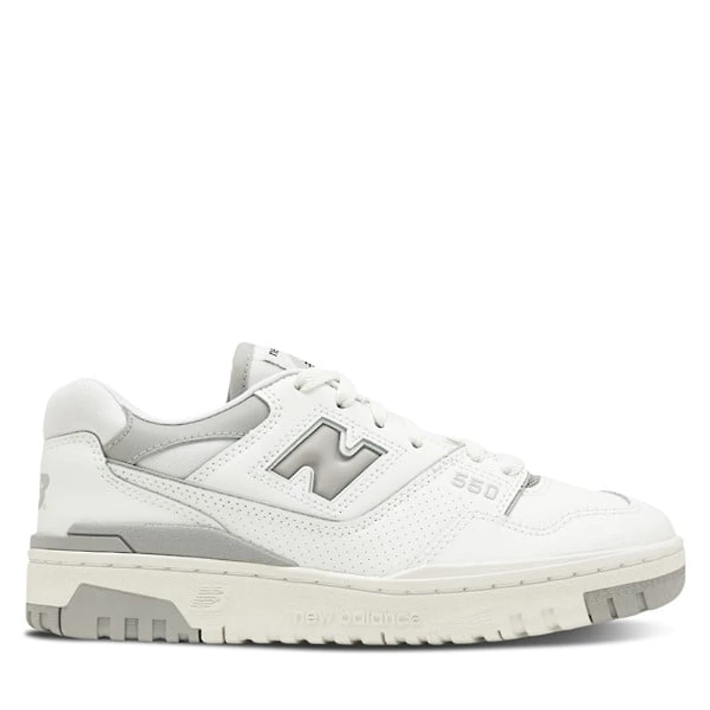New Balance Women's BB550 Sneakers White/Gray White Misc, Leather